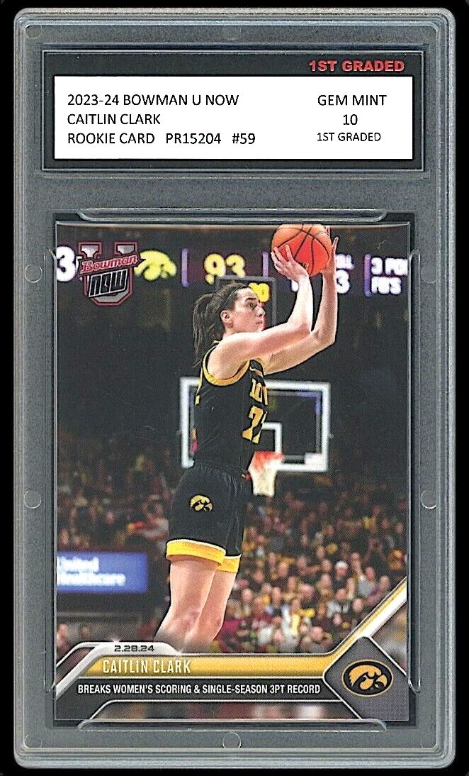 Caitlin Clark 2023-24 Bowman U Now (Topps) Rookie Card #59 (Gem Mint 10)