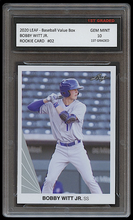 Bobby Witt Jr. 2020 Leaf Value Box Rookie Card (Gem Mint 10)