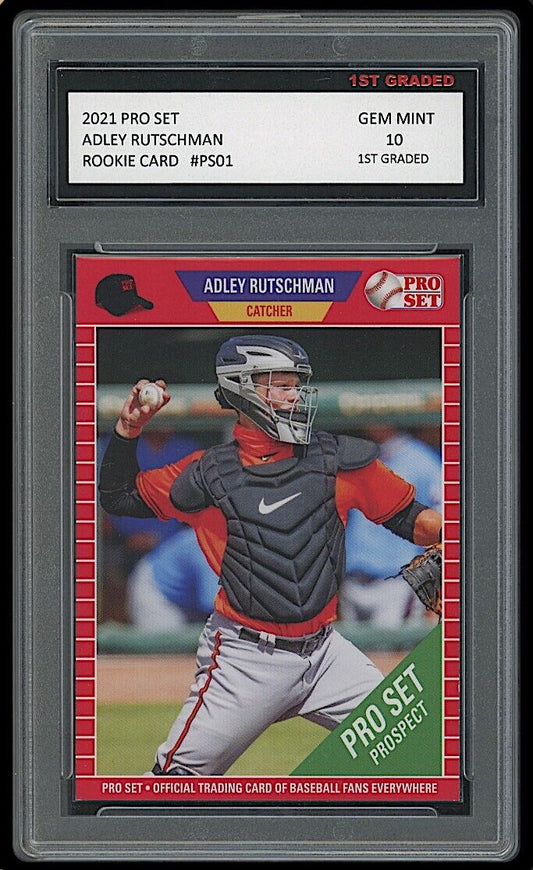 Adley Rutschman 2021 Pro Set (Leaf) Rookie Card #PS01 (Gem Mint 10)