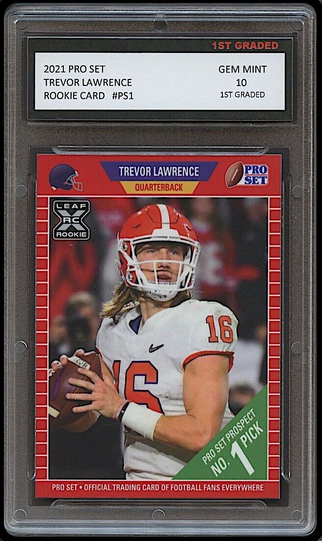 Trevor Lawrence 2021 Pro Set (Leaf) Rookie Card #PS1 (Gem Mint 10) – 1st Graded