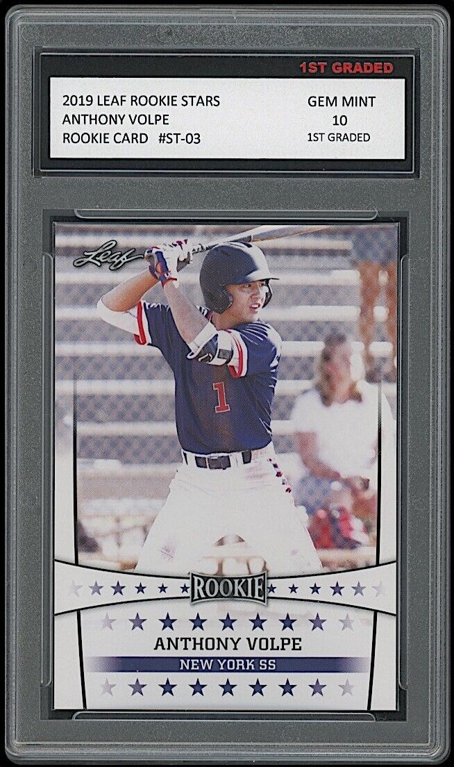 Anthony Volpe 2019 Leaf Rookie Stars Card New York Yankees #ST-01 (Gem Mint 10)