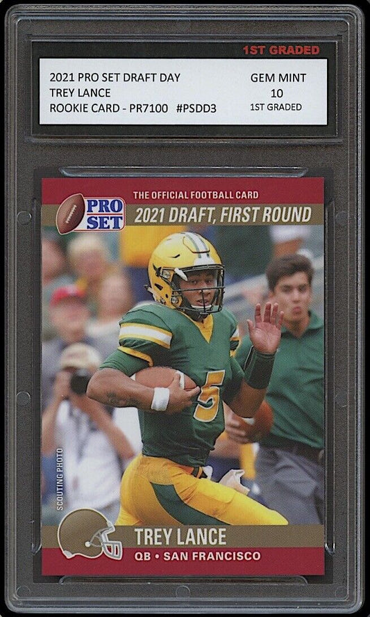Trey Lance 2021 Pro Set Draft Day Rookie Card #PSDD3 (Gem Mint 10)
