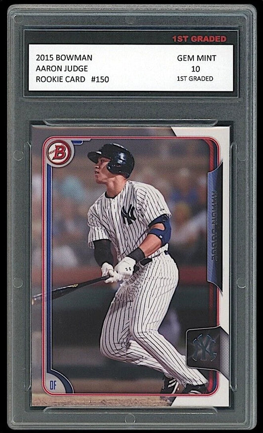 Aaron Judge 2015 Bowman Draft #150 Rookie Card graded 10 by 1st Graded