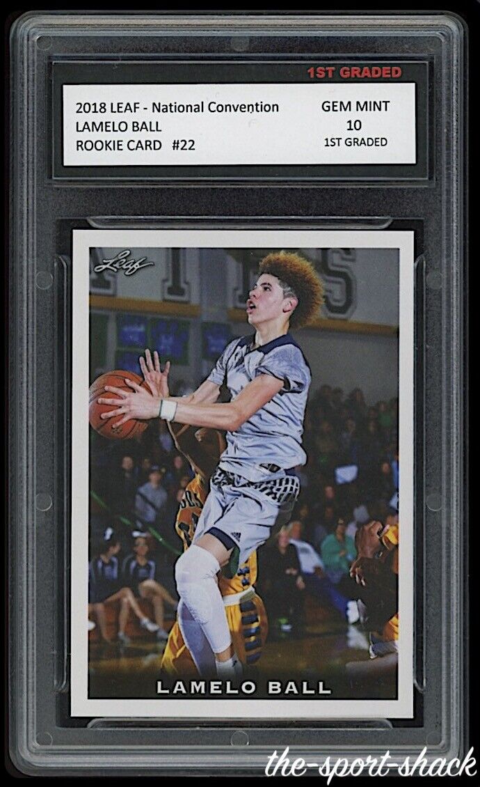 LaMelo Ball 2018 Leaf National Convention Rookie Card #22 (Gem Mint 10 1st Graded LaMelo Ball 2018 Leaf National Convention Rookie Card #22 (Gem Mint 10 1st Graded