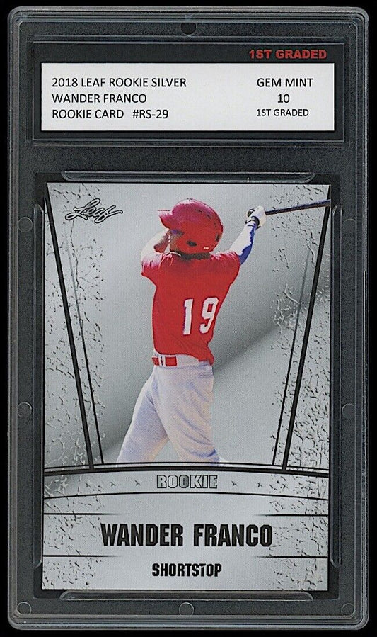 Wander Franco 2018 Leaf Rookie Silver Rookie Card #RS-29 (Gem Mint 10)
