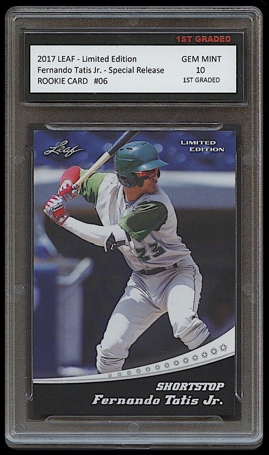 Fernando Tatis Jr. 2017 (2018) Leaf Limited Edition Rookie Card #06 (Gem Mint 10)