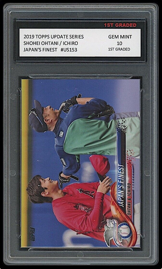 Shohei Ohtani / Ichiro Japan's Finest Topps Update Rookie Card #US153 (Gem Mint 10)