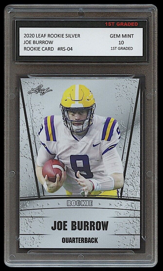 Joe Burrow 2020 Leaf Silver Rookie Card #RS-04 (Gem Mint 10)