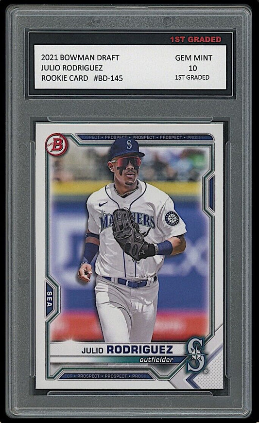 Julio Rodriguez 2021 Bowman Draft Rookie Card #BD-145 (Gem Mint 10)