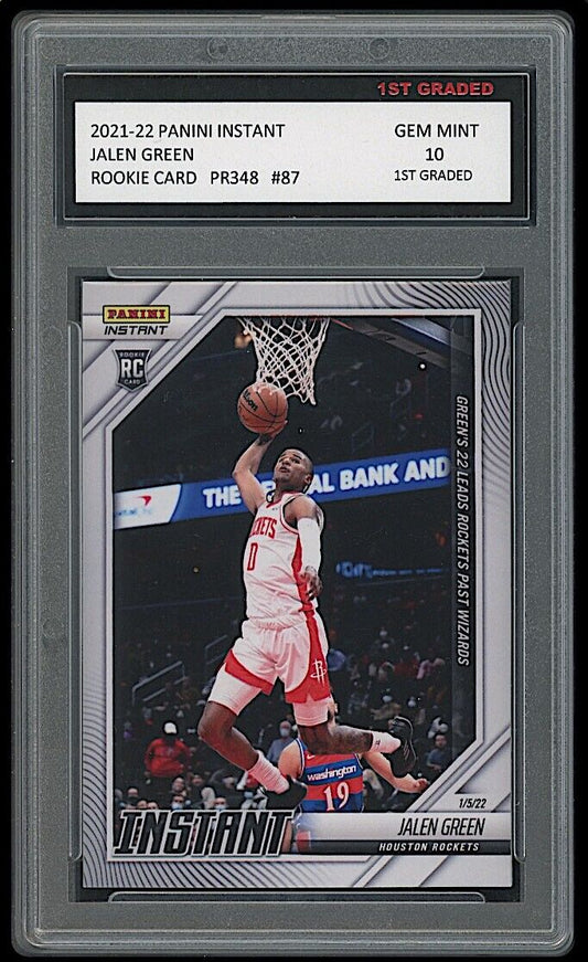 Jalen Green 2021-22 Panini Instant #87 Rookie Card (Gem Mint 10)