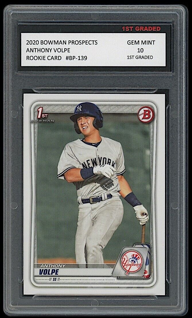 Anthony Volpe 2020 Bowman Prospects Topps Rookie Card Yankees #BP-139 – 1st  Graded