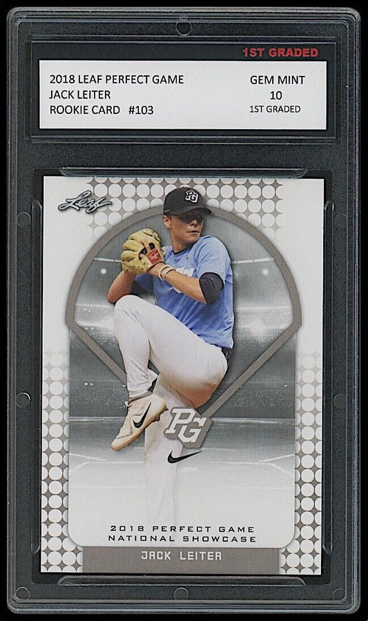 Jack Leiter 2018 Leaf Perfect Game Rookie Card #103 (Gem Mint 10)