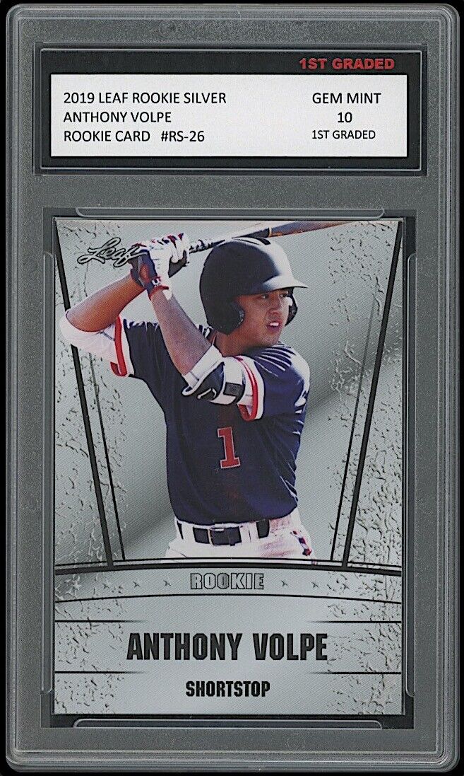 Anthony Volpe 2019 Leaf Rookie Silver Rookie Card New York Yankees (Gem Mint 10)