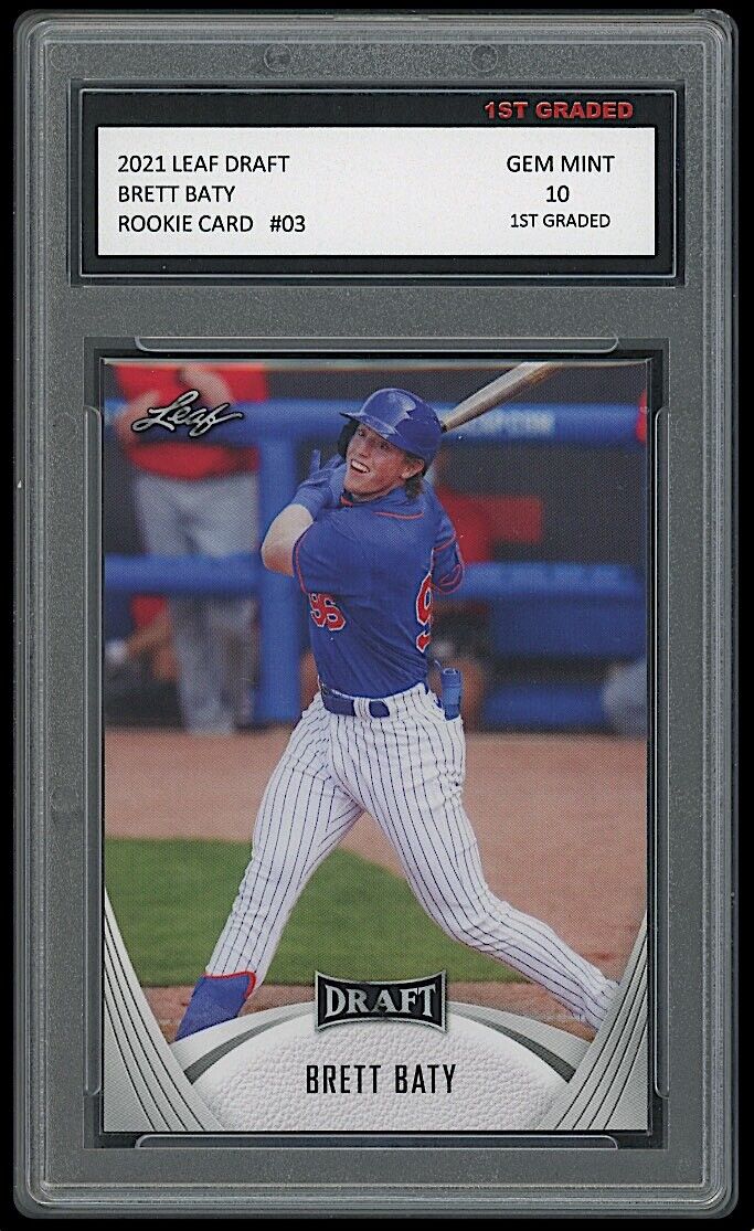 Brett Baty 2021 Leaf Draft Rookie Card #03 (Gem Mint 10)