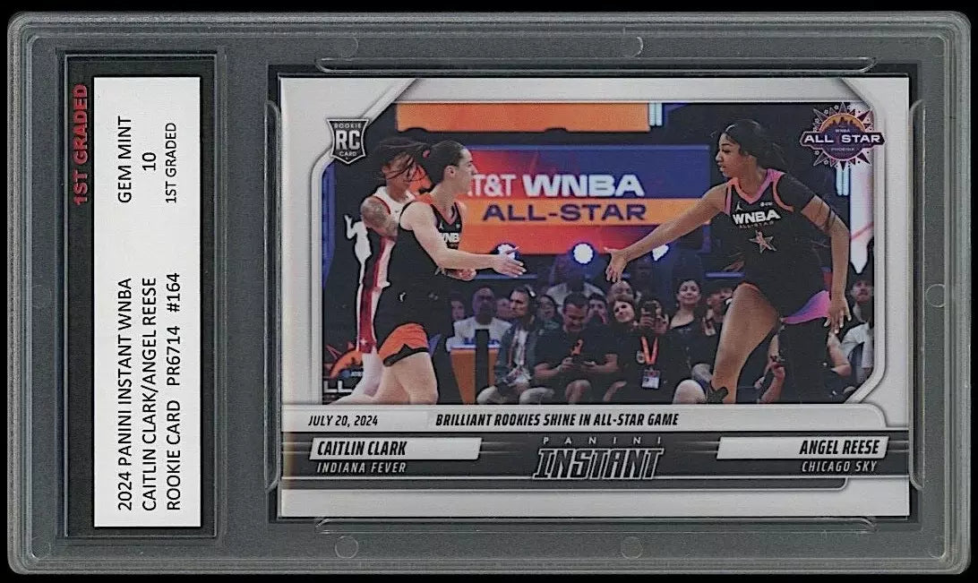 2024 Panini Instant WNBA #164 Caitlin Clark & Angel Reese Rookie Card graded 10 by 1st Graded
