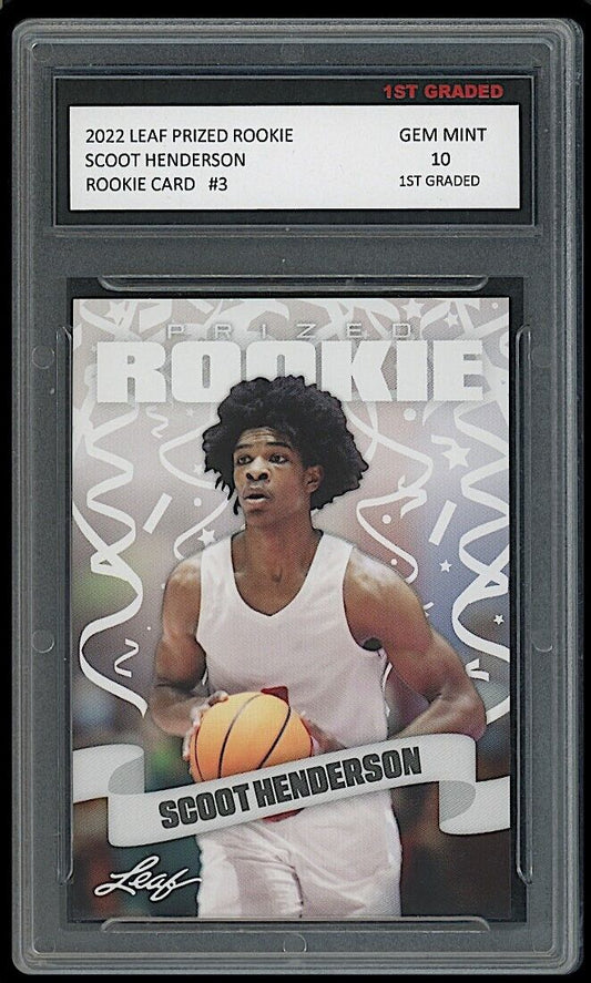 Scoot Henderson 2022-23 Leaf Prized Rookie Card #3 (Gem Mint 10)