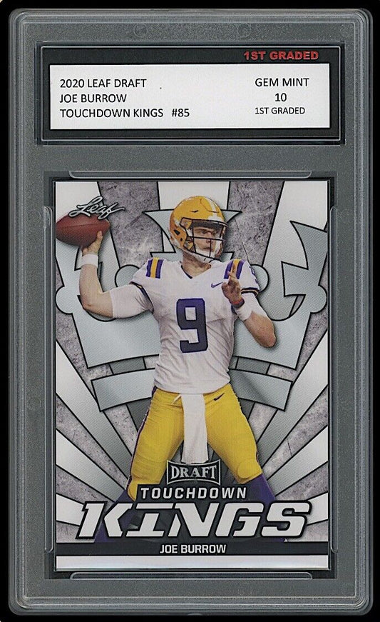 Joe Burrow 2020 Leaf Draft Touchdown Kings Rookie Card #85 (Gem Mint 10)