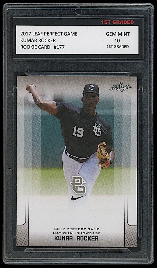 Kumar Rocker 2017 Leaf Perfect Game Rookie Card #177 (Gem Mint 10)