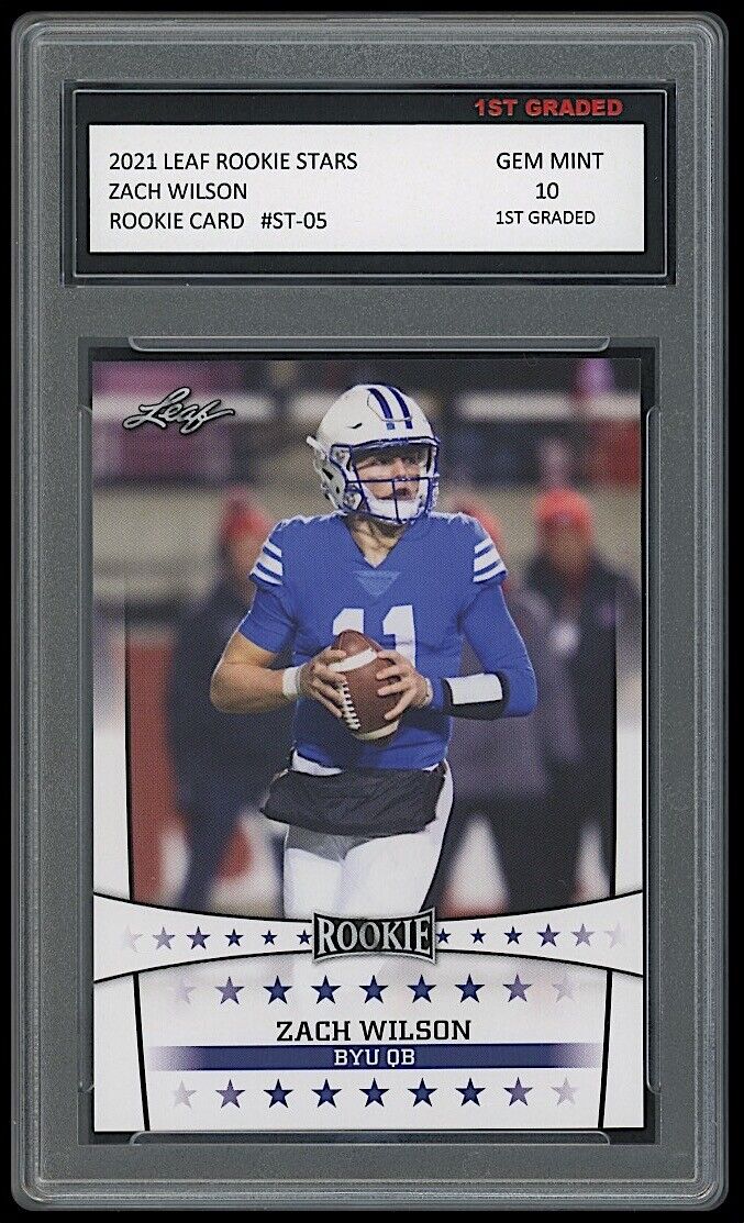 Zach Wilson 2021 Leaf Stars Rookie Card #ST-05 (Gem Mint 10)