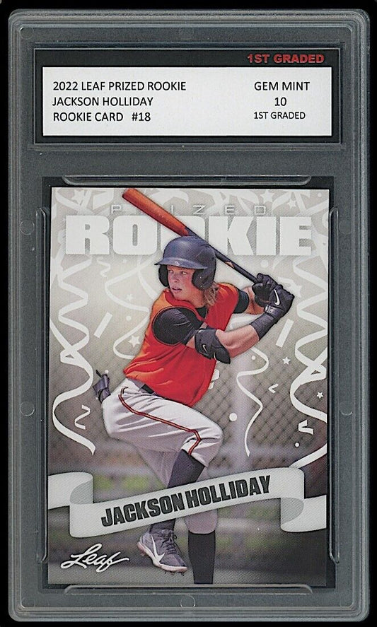 Jackson Holliday 2022 Leaf Prized Rookie Card #18 (Gem Mint 10)