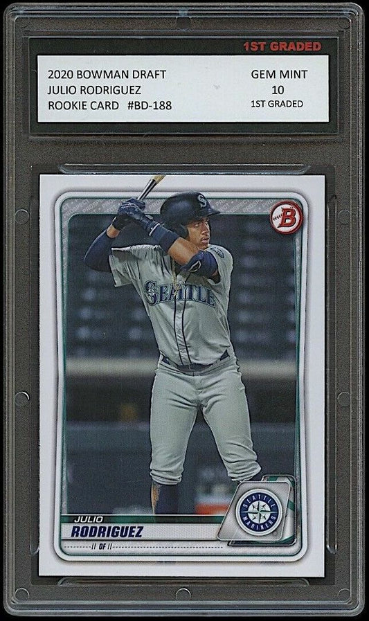 Julio Rodriguez 2020 Bowman Draft Rookie Card #BD-188 (Gem Mint 10)