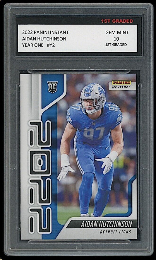 Aidan Hutchinson 2022 Panini Instant Year One Rookie Card #Y2 (Gem Mint 10)