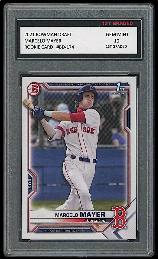Marcelo Mayer 2021 Bowman Draft Rookie Card #BD-174 (Gem Mint 10)