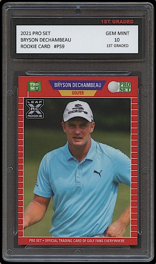 Bryson Dechambeau 2021 Pro Set (Leaf) Rookie Card #PS9 (Gem Mint 10)