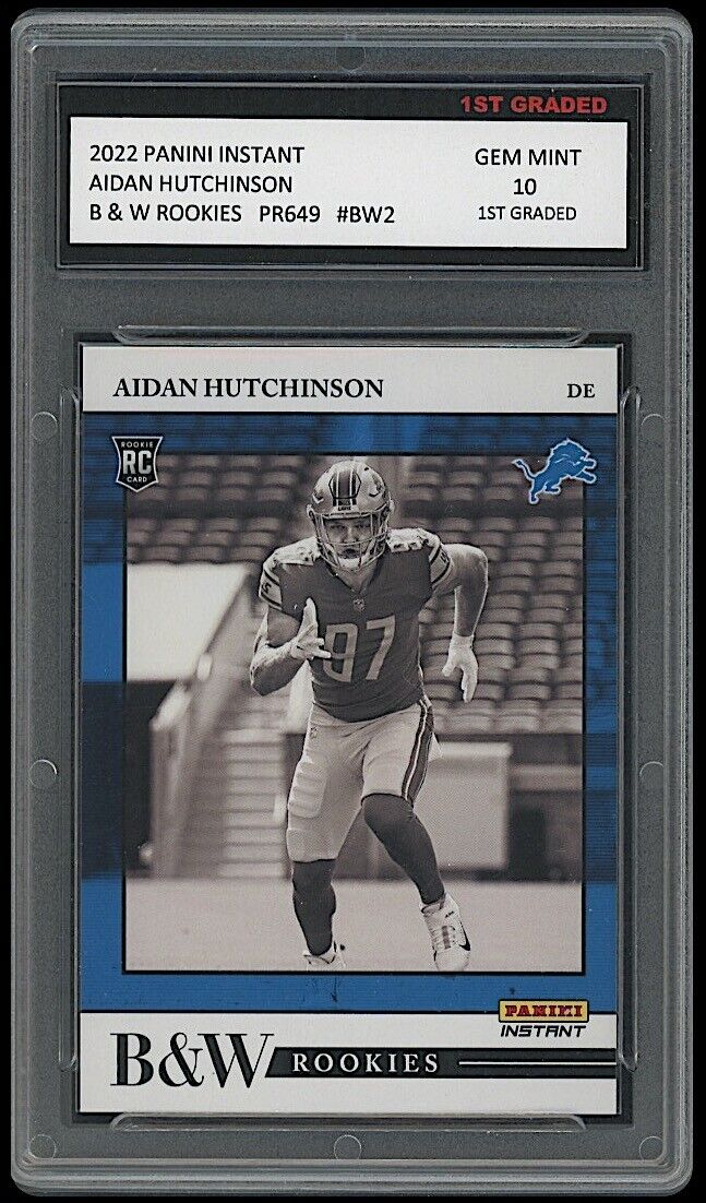 Aidan Hutchinson 2022 Panini Instant B&W Rookies #BW2 Detroit Lions