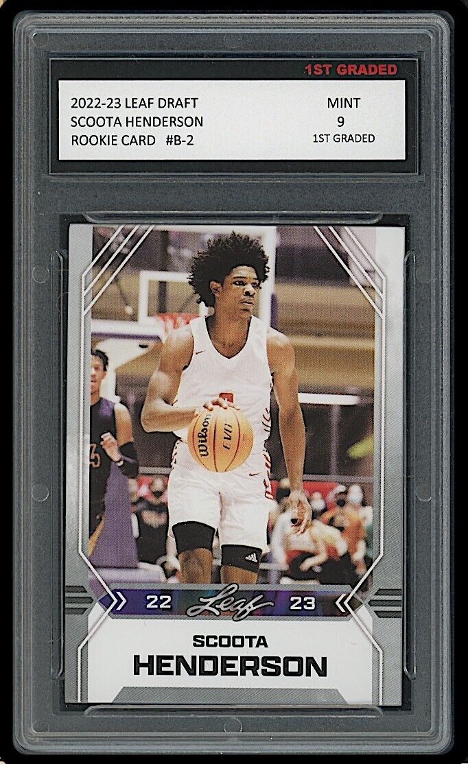Scoot Henderson 2022-23 Leaf Draft Rookie Card #B-2 (Mint 9)