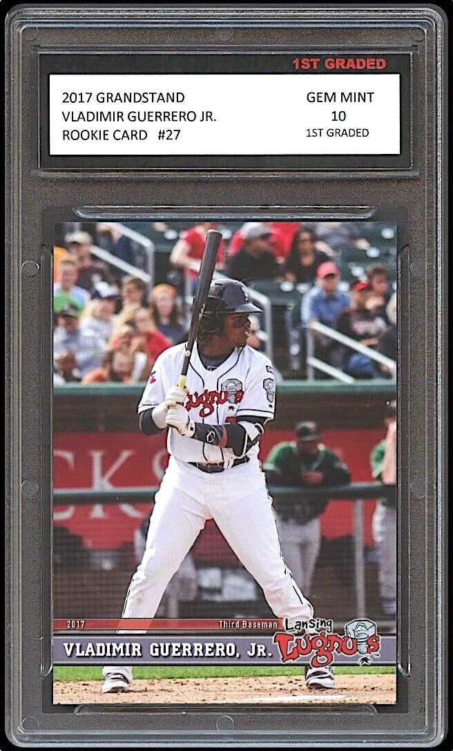 Vladimir Guerrero Jr. 2017 Grandstand #27 Lugnuts Rookie Card 1st Graded 10 Toronto Blue Jays