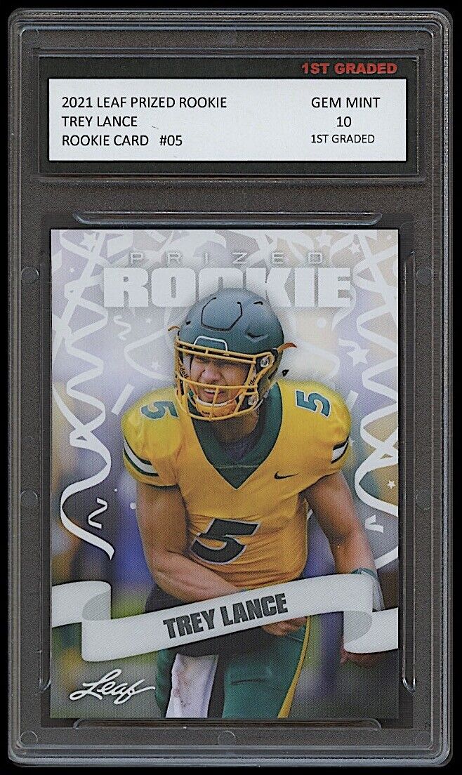 Trey Lance 202 Leaf Prized Rookie Card #05 (Gem Mint 10)