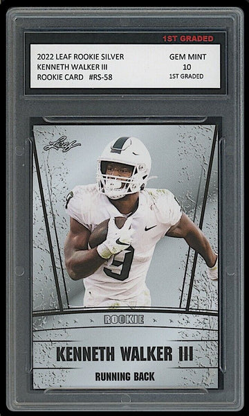 Kenneth Walker III 2022 Leaf Silver Rookie Card #RS-58 (Gem Mint