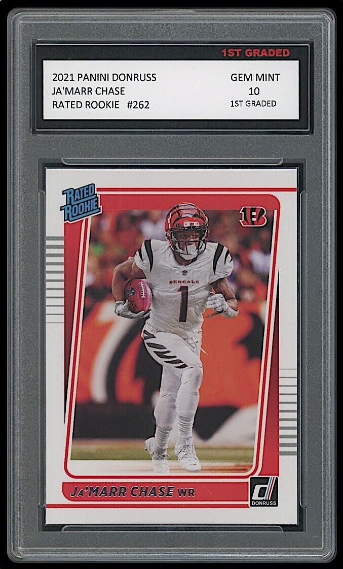 Ja'Marr Chase 2021 Panini Donruss Rated Rookie Card #262 (Gem Mint 10)