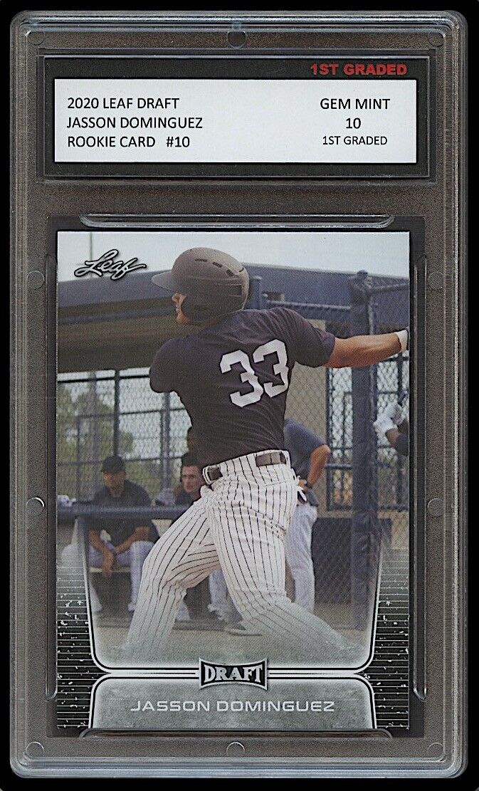 Jasson Dominguez 2020 Leaf Draft Rookie Card #10 (Gem Mint 10)