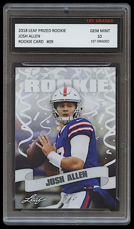 Josh Allen 2018 Leaf Prized #09 Rookie Card (Gem Mint 10)