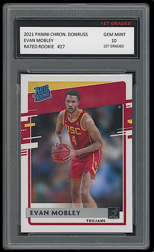 Evan Mobley 2021 Panini Chronicles Donruss Rated Rookie Card (Gem Mint 10)