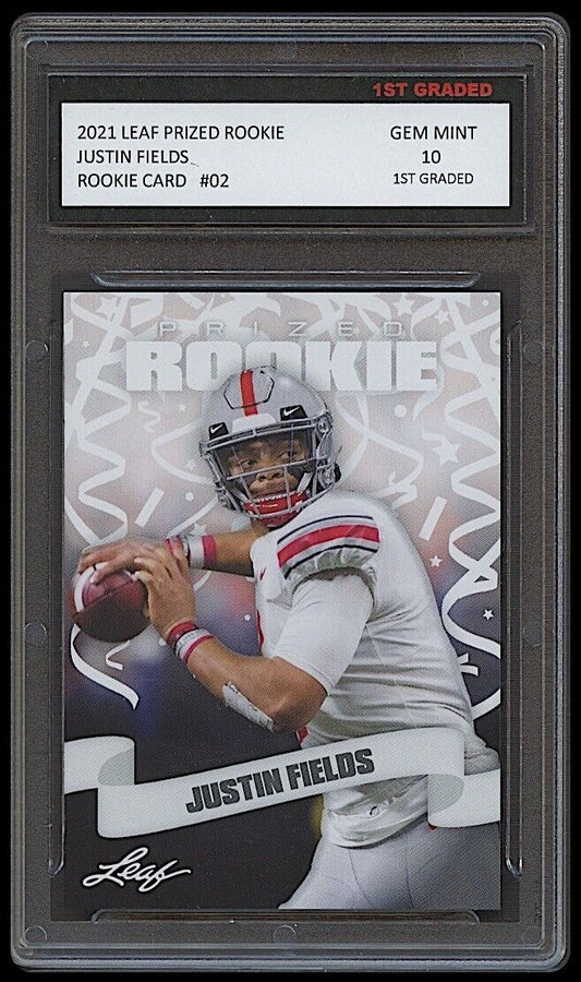 Justin Fields 2021 Leaf Prized #02 (Gem Mint 10)