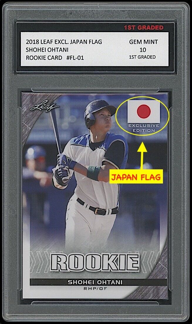 Shohei Ohtani 2018 Leaf Japan Flag Rookie Card #Fl-01 (Gem Mint 10)