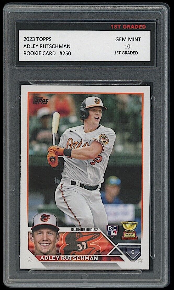 Adley Rutschman 2023 Topps Rookie Card Baltimore Orioles #250 (Gem Mint 10)